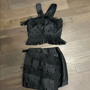 J.O.A Matching Skirt & Crop Top